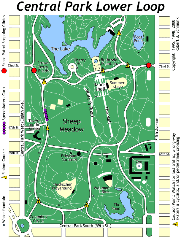 Sheep Meadow Map in Central Park